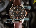 Swiss Omega Seamaster 300 Master Co-Axial Chronometer Leather Watch 41MM